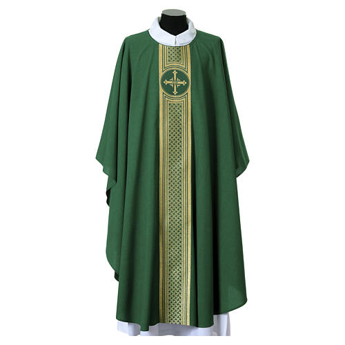 Slabbinck Chasuble with Gold Trim Cross 3