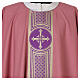 Slabbinck chasuble in pink with golden cross and trim s3