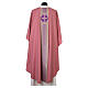 Slabbinck chasuble in pink with golden cross and trim s6