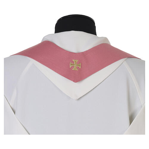 Casula Slabbinck rosa croce e gallone dorato 8