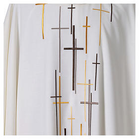 Slabbinck chasuble with reversed collar and machine-embroidered crosses