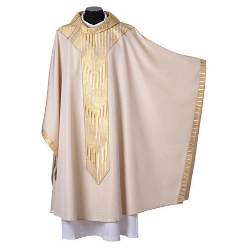 Benedict XVI chasuble with gold embroidery by Slabbinck 4