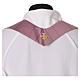 Chasuble rose détails entrelacés fil doré Slabbinck s6