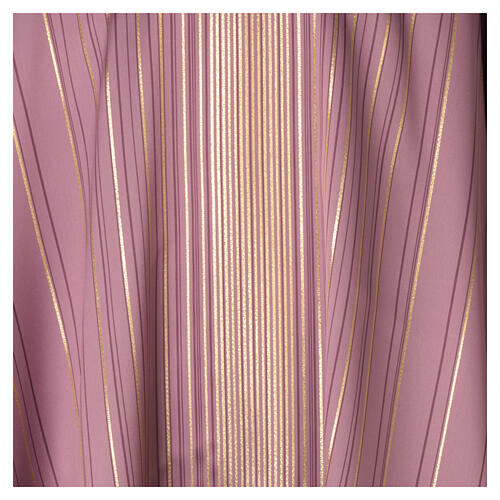 Casula cor-de-rosa com detalhes entrelaçados e fio dourado Slabbinck 2