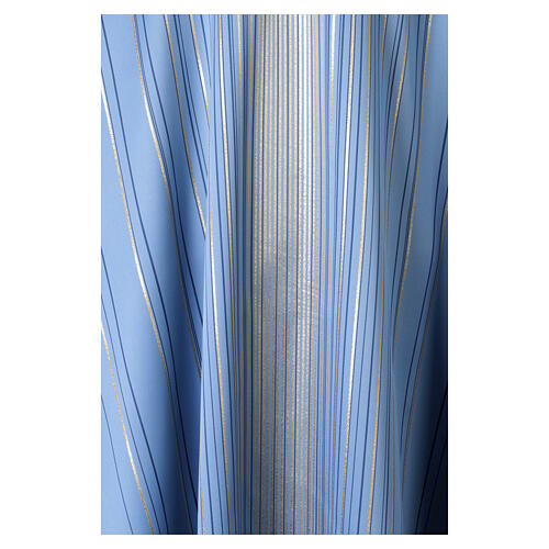 Chasuble Mariale bleue détails tressés fil doré Slabbinck 2