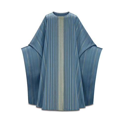Casula mariana azzurra dettagli intrecciati filo dorato Slabbinck 1