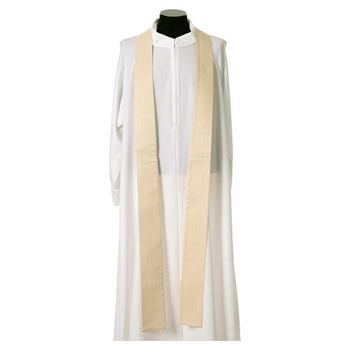 Wool blend chasuble by Slabbinck with machine-embroidered crosses 9