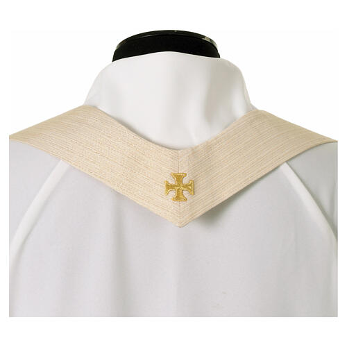 Casula misto lana Slabbinck croci ricamate a macchina 10