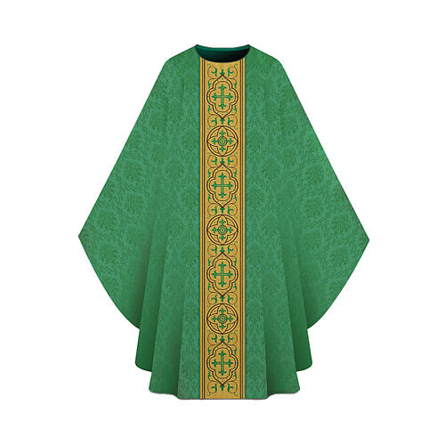 Damask and machine-embroidered chasuble by Slabbinck 3