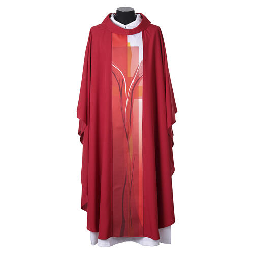 Slabbinck chasuble with natural design band 6