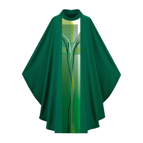 Casulla Slabbinck con diseño natural franja 2
