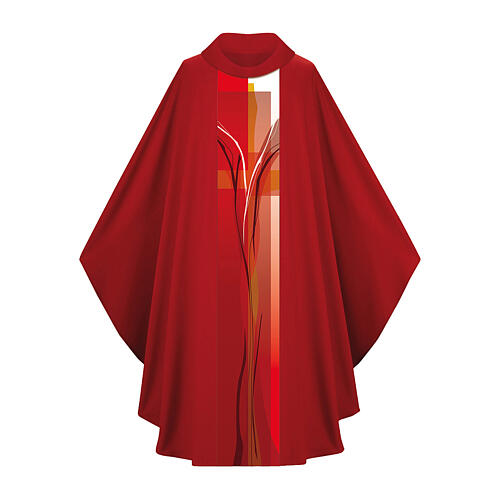 Casulla Slabbinck con diseño natural franja 3