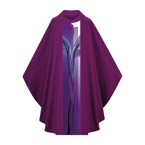 Casulla Slabbinck con diseño natural franja 5