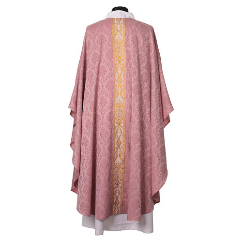 Pink Gothic chasuble with small braided galloon by Slabbinck 5