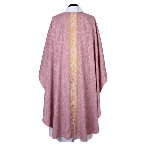 Chasuble gothique rose avec petit galon tressé Slabbinck 6