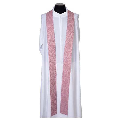 Casula gotica rosa con piccolo gallone intrecciato Slabbinck 7