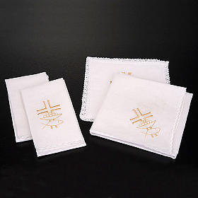 Altar linen set 4 pcs. loaves and fishes