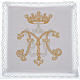 Mass linen set 4 pcs. Marian symbol gold silver s1