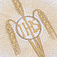 Altar cloth linen set 4 pcs, IHS rays and ears of wheat s4
