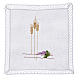 Altar linens with ears of wheat and grapes, 100% linen s4