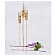 Altar linens with ears of wheat and grapes, 100% linen s5