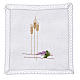 Altar linens with ears of wheat and grapes, 100% linen s1