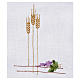 Altar linens with ears of wheat and grapes, 100% linen s2