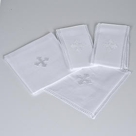 Altar linens with white cross | online sales on HOLYART.co.uk