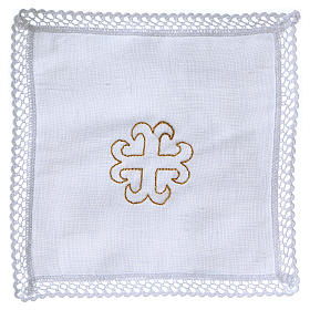 Altar linens with recercely cross, 100% linen