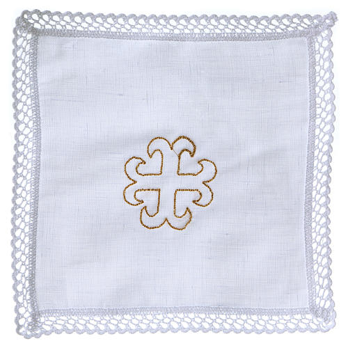 Altar linens with recercely cross, 100% linen 1