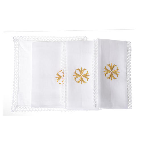 Jogo altar para liturgia cruz ouro 2