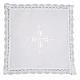 Altar linens, Pall in linen and cotton, cross embroidery, 2 pieces s1