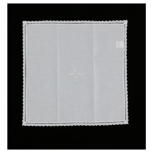 Altar linens, set of 5 in linen and cotton with amice 7