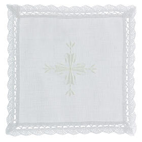 Altar linens, set of 5 in linen and cotton with amice