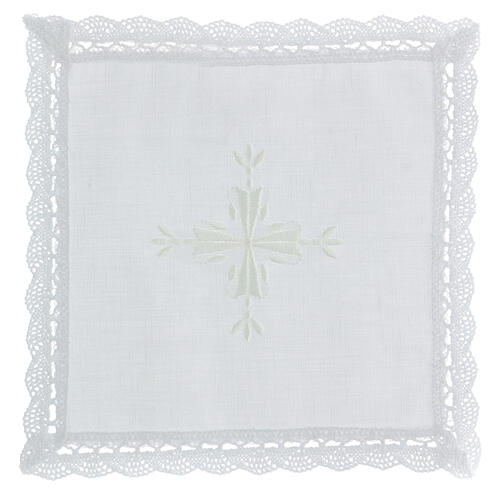 Altar linens, set of 5 in linen and cotton with amice 1