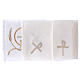 Altar linens set of 4, 100% linen with Chi-Rho, grapes and wheat s2