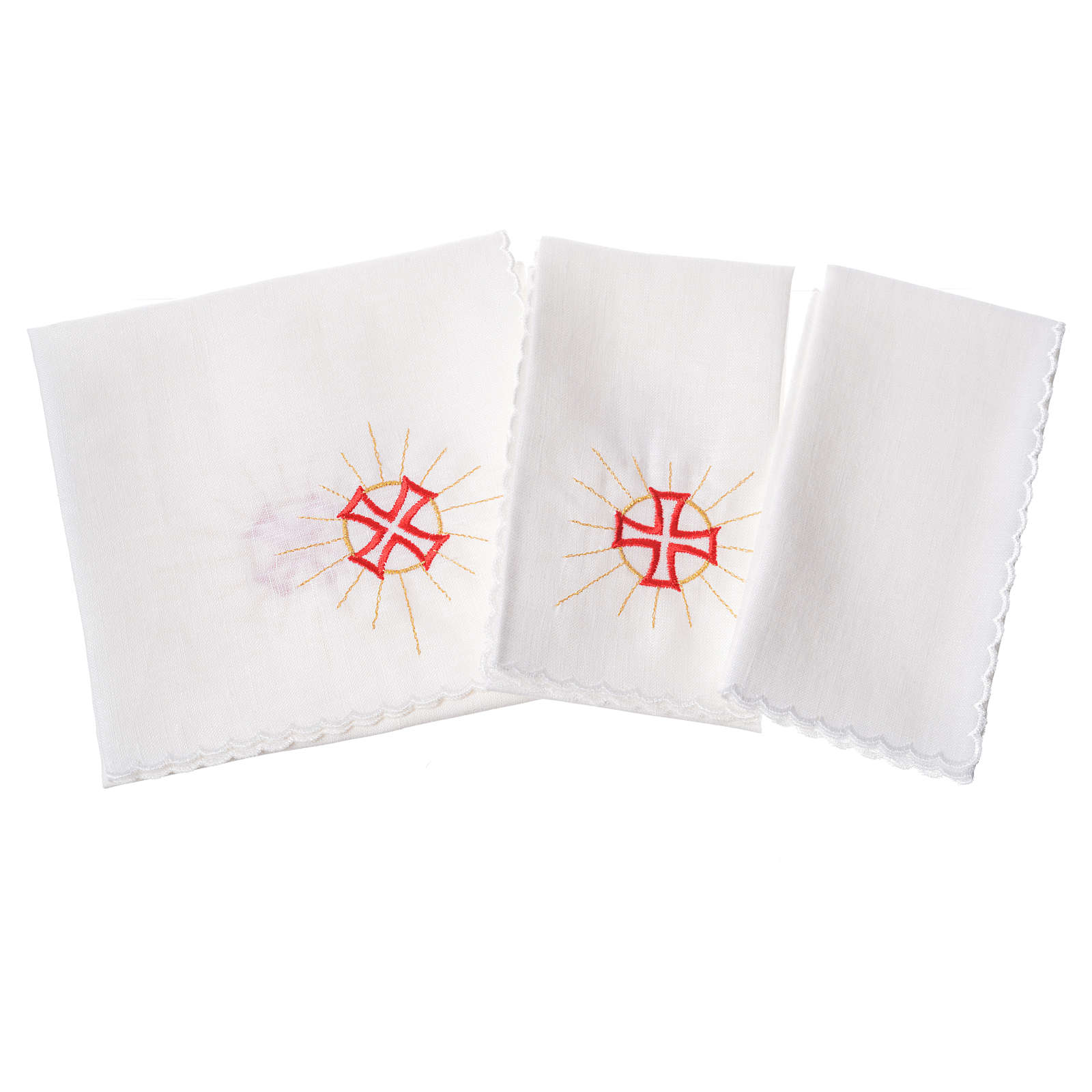 Altar linens 4 piece set, 100% linen with cross, chalice, | online ...