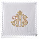 Altar linens set, 100% linen decorated with IHS s1