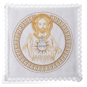 Altar linens set, with Jesus Blessing