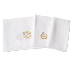 Altar linens set, with Jesus Blessing