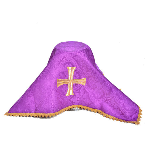 Chalice veil with golden cross 10