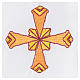 Conjunto litúrgico de altar cruz amarela s3