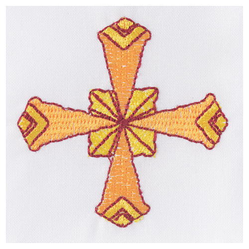 Altar linens set with yellow cross 3