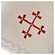 Altar cloth set, 100% linen with burgundy cross s3