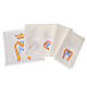Altar linens set, 100% linen with stylised Marian symbol s2