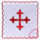 Servicio de altar algodón cruz barroca oro rojo s1