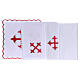 Altar linens gold red baroque Cross, cotton s3