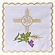 Servicio de altar algodón espiga uva hoja símbolo JHS s1