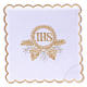 Altar linen golden embroideries grapes spikes JHS, cotton s1