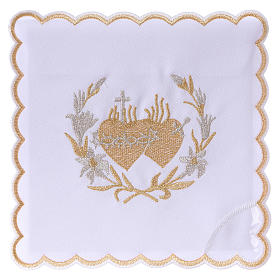 Altar linens flowers and Sacred Heart of Jesus, cotton